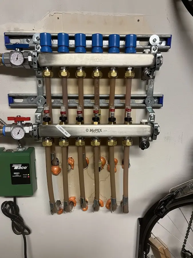 Plumber performing Gas Line Installation at a residential property in Fairbanks
